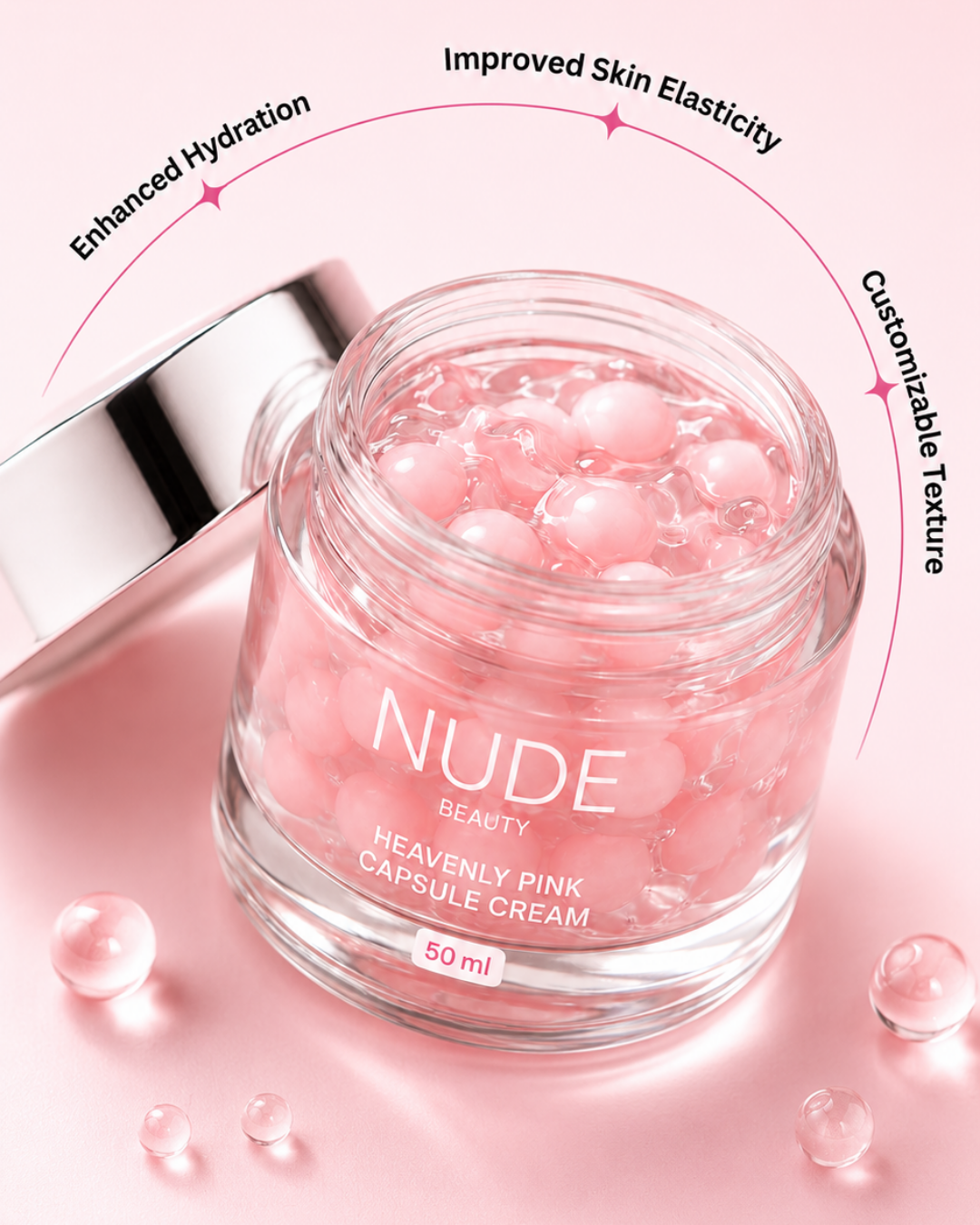 Nude Beauty Heavenly Pink Collagen Capsule Cream - Bilde 7