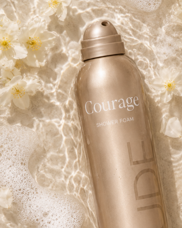 Nude beauty shower foam courage nærbilde