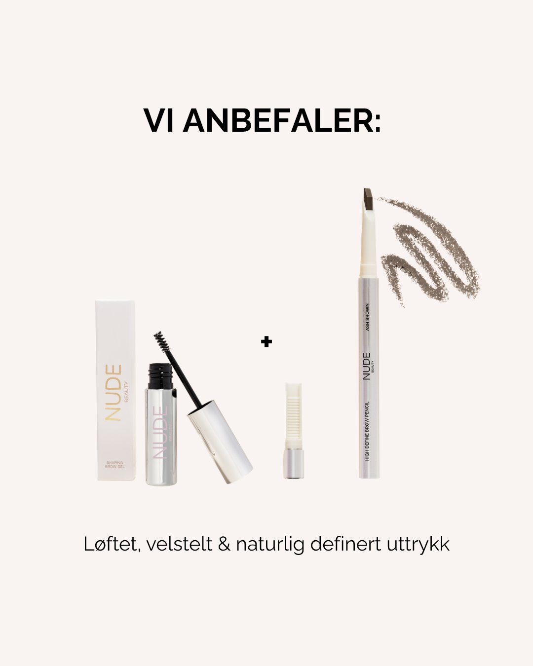 Shaping Brow Gel – Nude Beauty brynsgel med presisjonsbørste