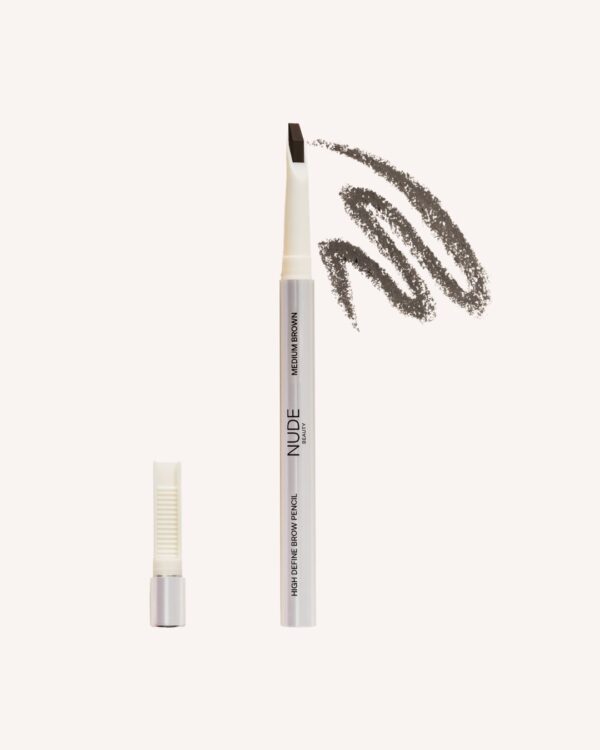 Nude Beauty High Define Brow Pencil Medium Brown – brynblyant i middelsbrun