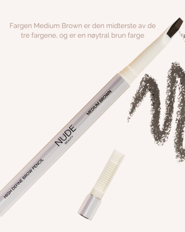 Nude Beauty middelsbrun brynblyant – for naturlig definisjon