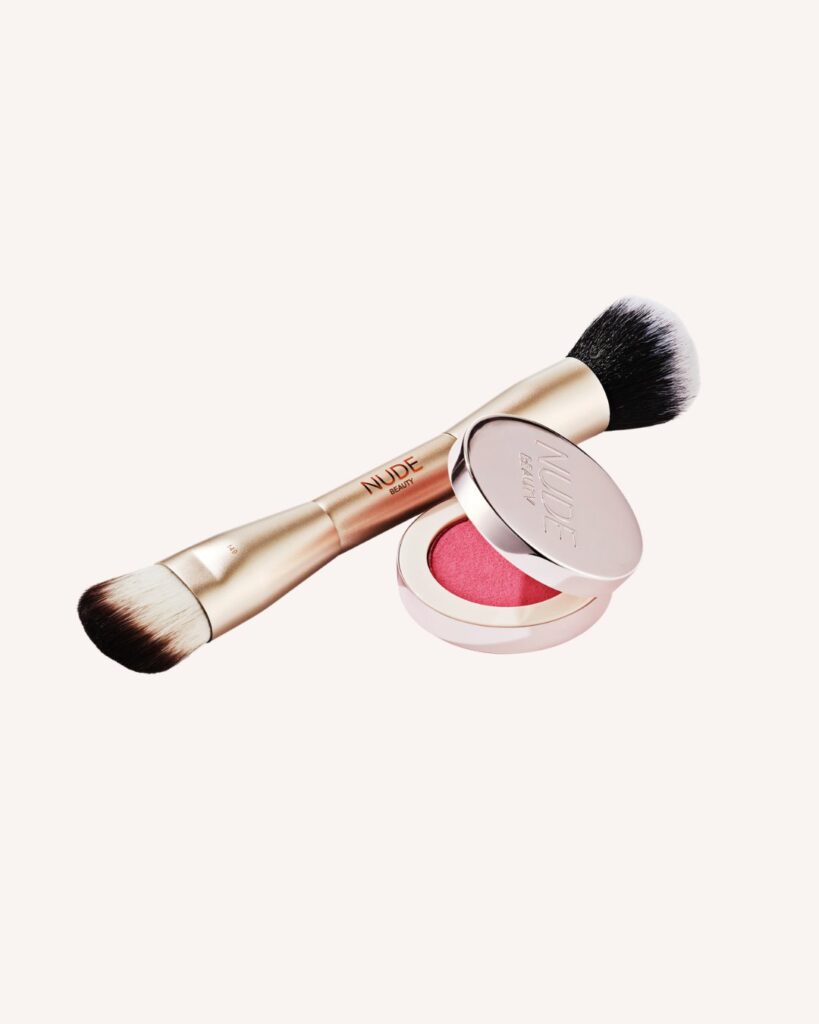 Double Ended Buffer Brush – Nude Beauty for foundation og pudder
