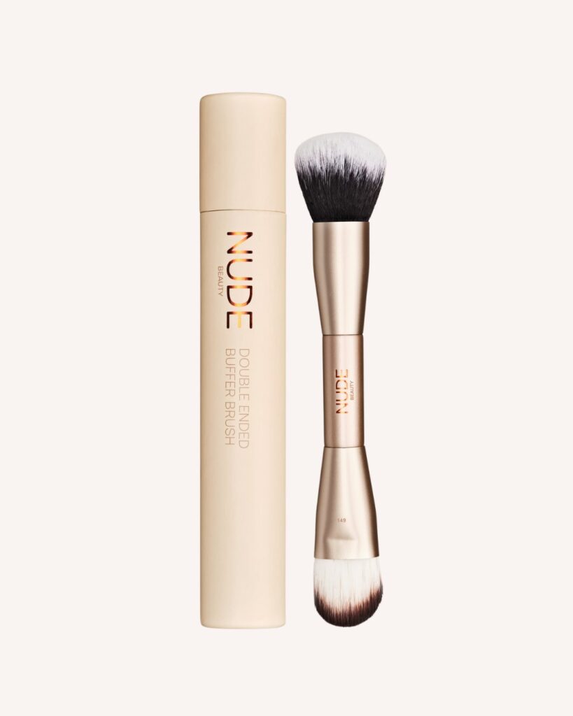 Nude Beauty sminkekost – toveis buffer-børste