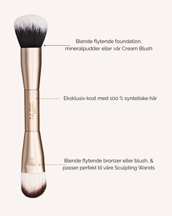 Double Ended Buffer Brush – Nude Beauty presisjon