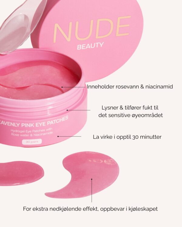 Heavenly Pink Eye Patches – Nude Beauty mot tretthet
