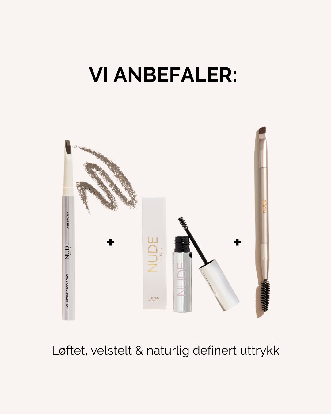 Double Ended Eyebrow Brush – Nude Beauty for øyenbryn