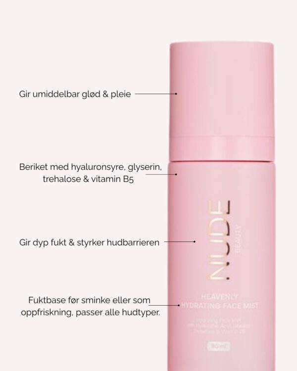 Heavenly Hydrating Face Mist – Nude Beauty setter sminken