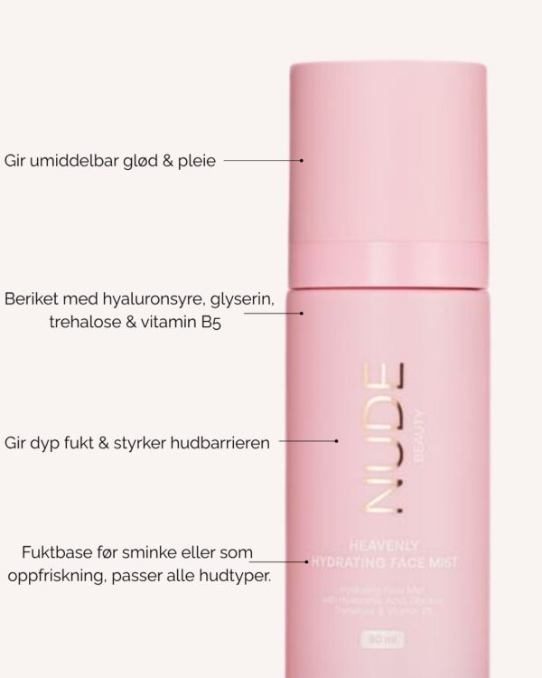 Heavenly Hydrating Face Mist – Nude Beauty setter sminken