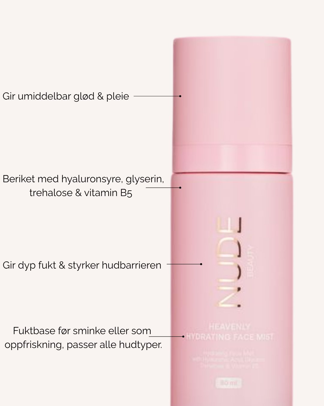 Heavenly Hydrating Face Mist – Nude Beauty setter sminken