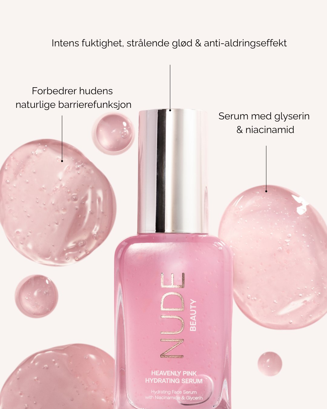 Nude Beauty Heavenly Pink Serum – glødende hud