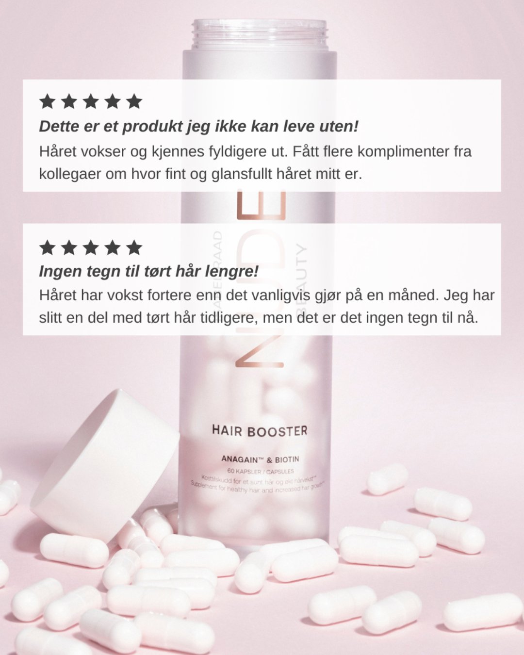 Hair Booster – Nude Beauty for redusert håravfall