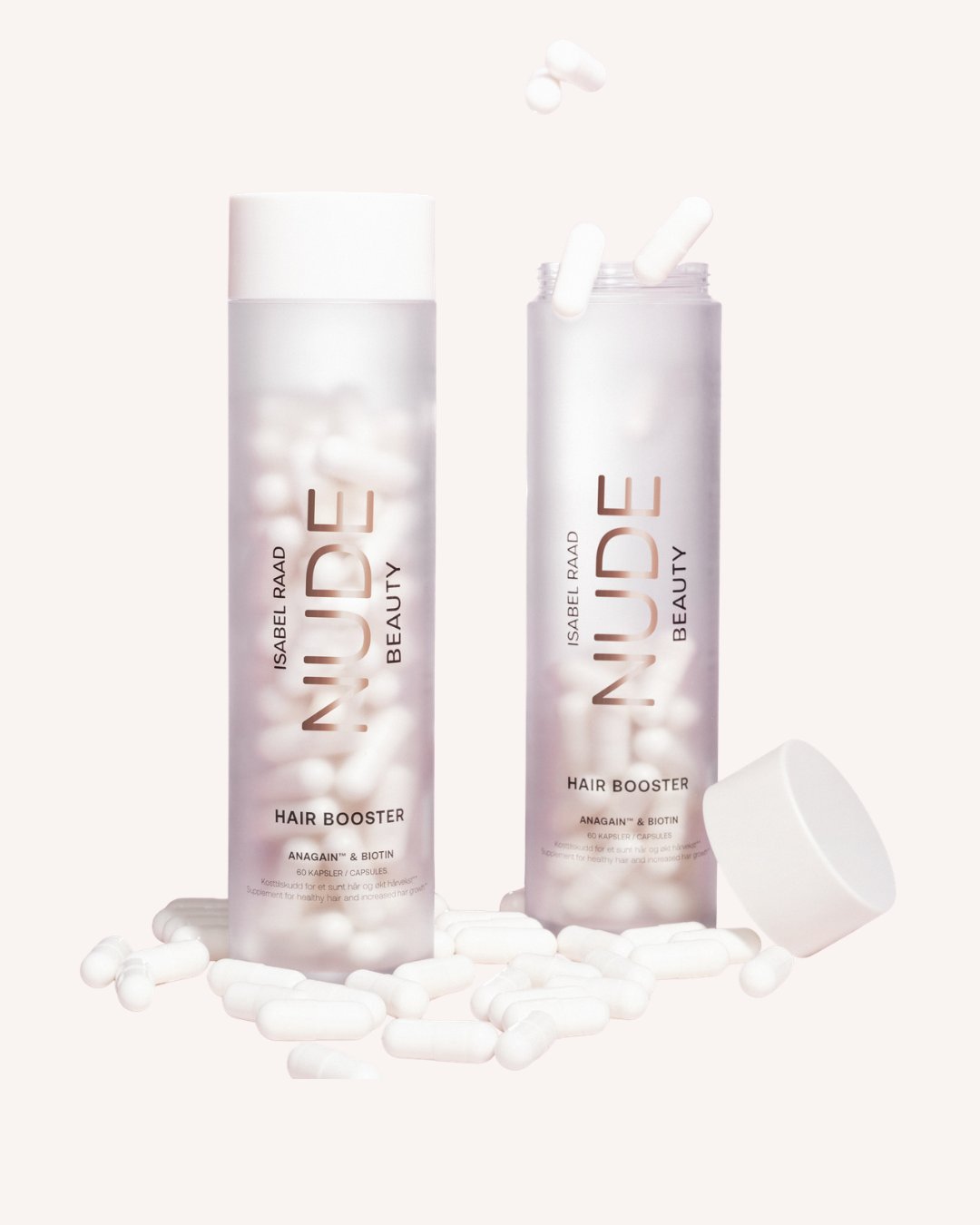 Nude Beauty Hair Booster 2 stk – Value Deal for hårvekst