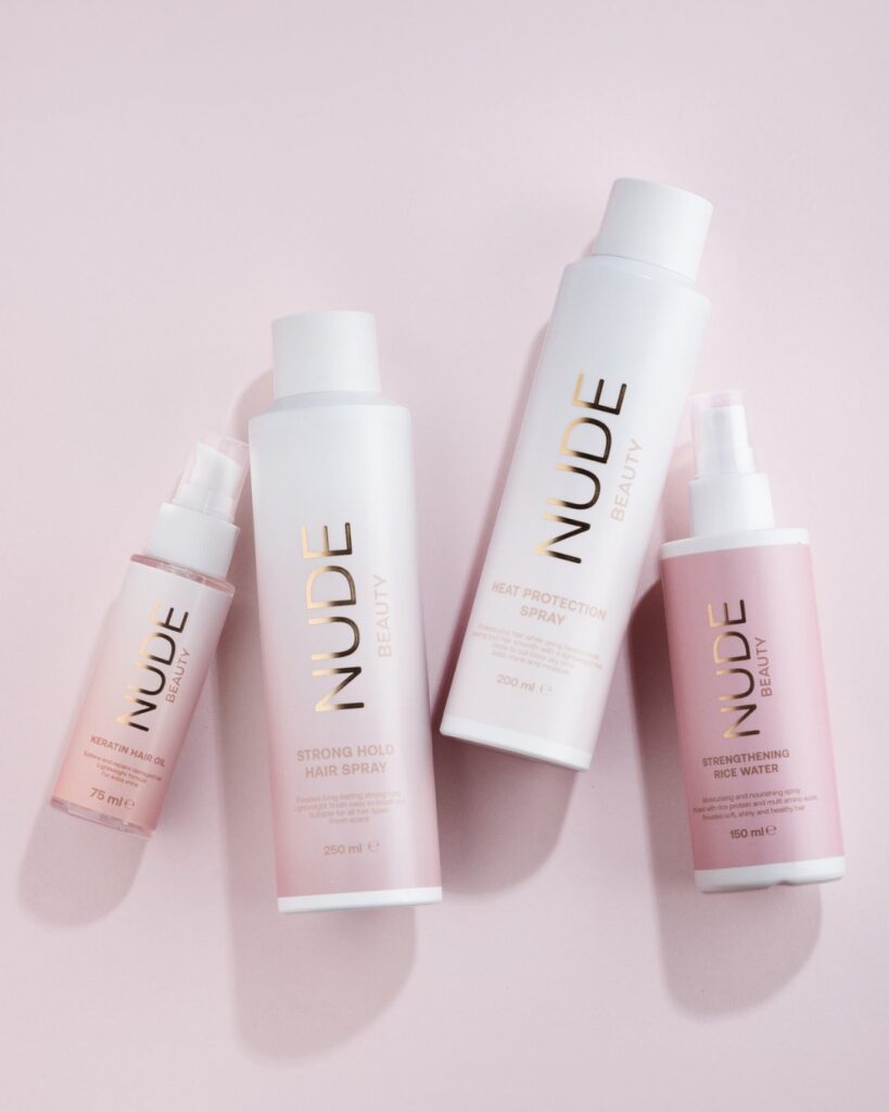 Heat Protection Spray – Nude Beauty beskytter håret mot varme