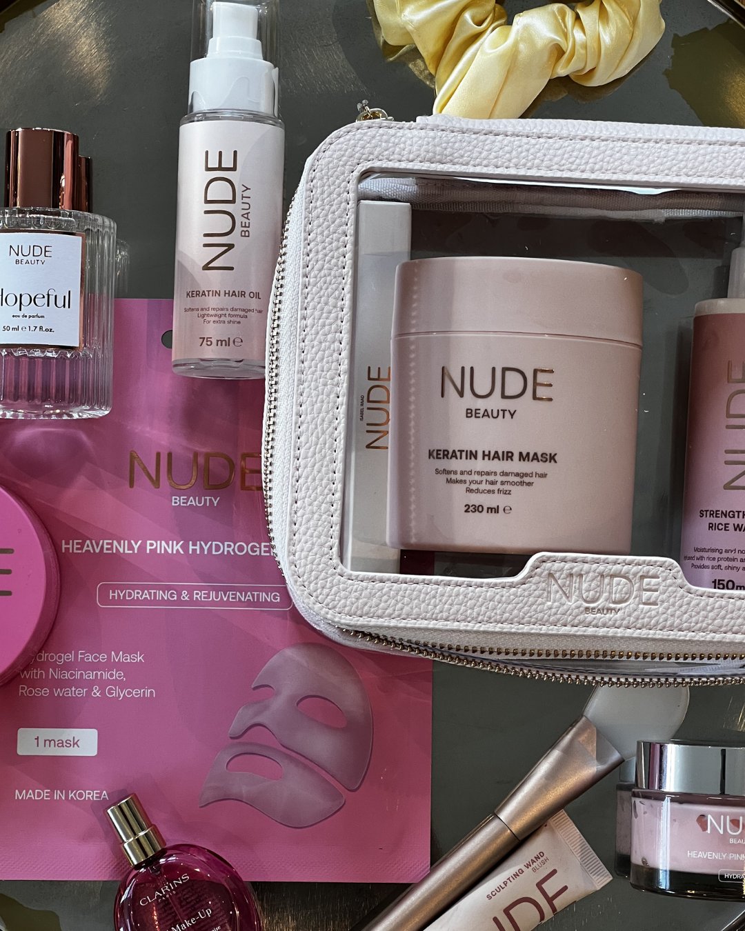 Heavenly Pink Hydrogel Mask – Nude Beauty for fuktighet og glow