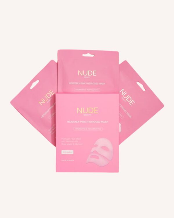 Nude Beauty Heavenly Pink Hydrogel Mask 3 pk – 3-pakning hydrogelmasker