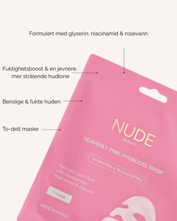 Nude Beauty Hydrogel Mask 3 pk – praktisk 3-pakning