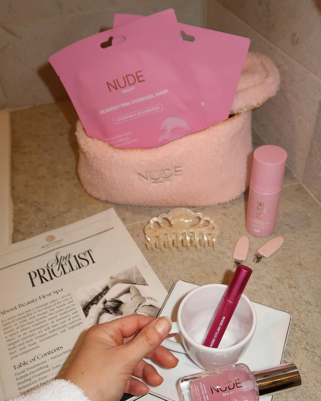 Heavenly Pink Hydrogel Mask – Nude Beauty for fuktighet og glow