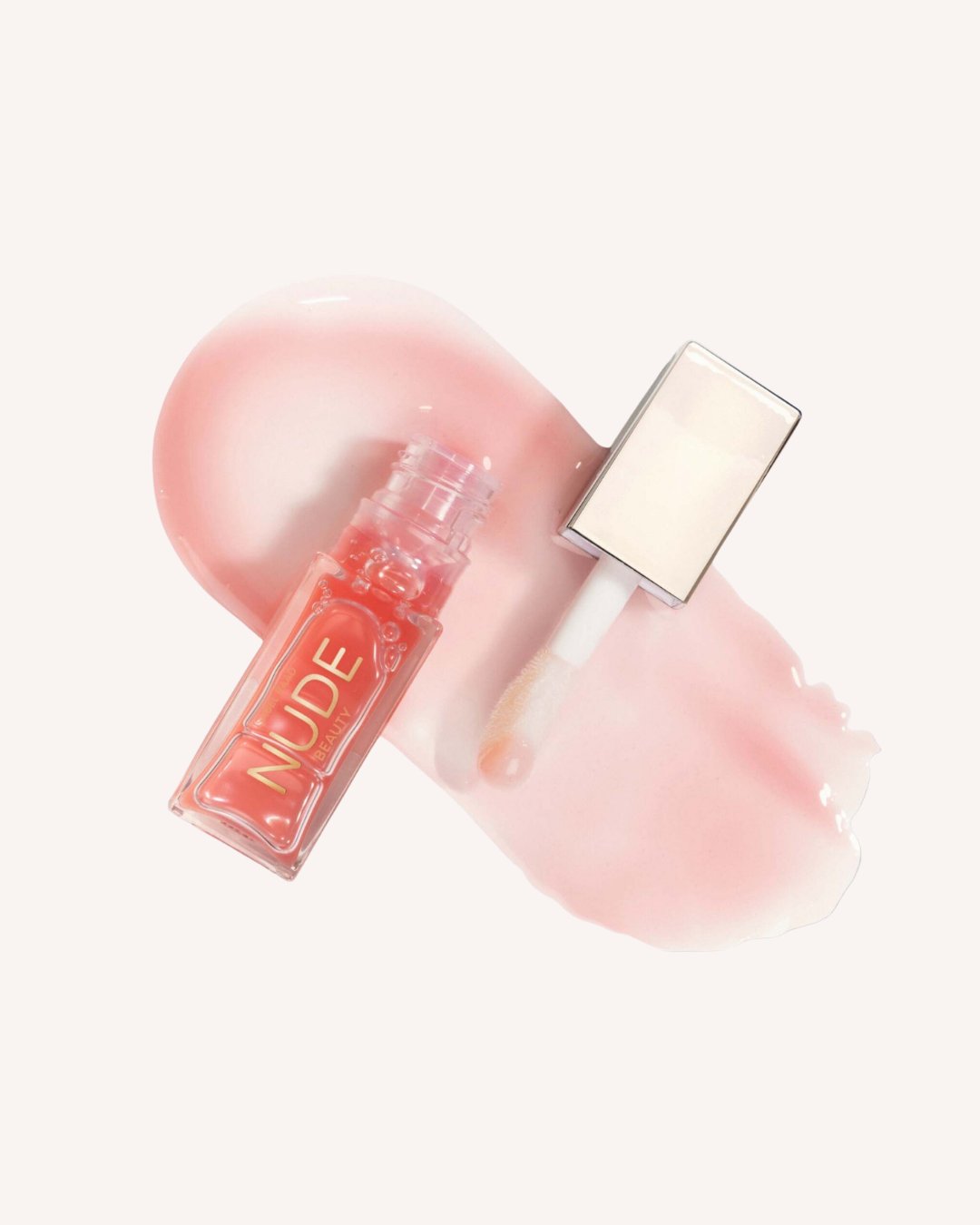 Nude Beauty Kiss Lip Oil Angel – gjennomsiktig leppeolje