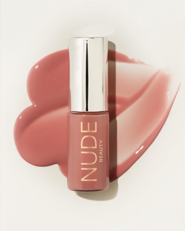 Nude Beauty Lipgloss Diva – rød/mauve nyanse med skinn