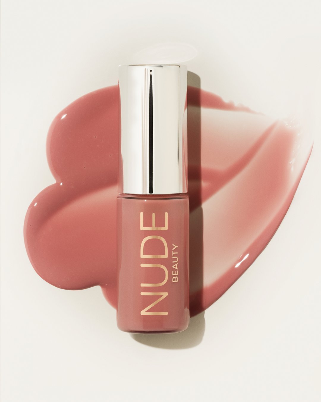 Nude Beauty Lipgloss Diva – rød/mauve nyanse med skinn