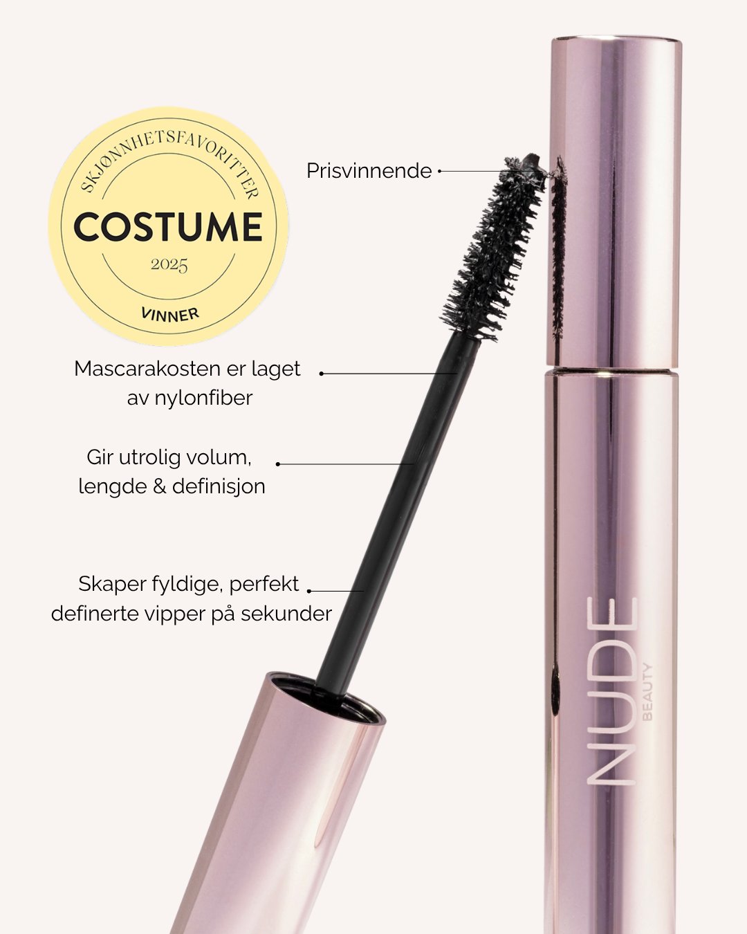 Drama Queen Volume Mascara – Nude Beauty for daglig sminke