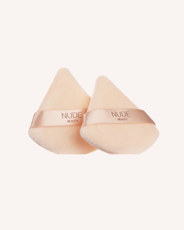 Nude Beauty Triangle Powder Puff Duo – 2 trekantede puddersvamper