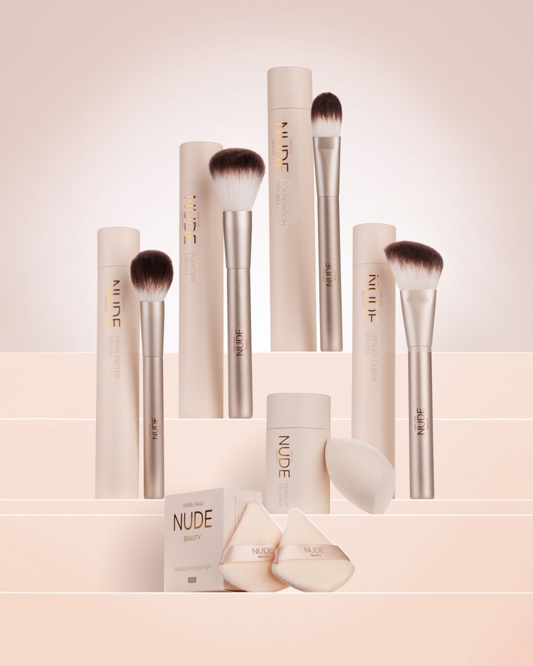 Nude Beauty Powder Puff Duo – pudderpåføring i baker og kanter