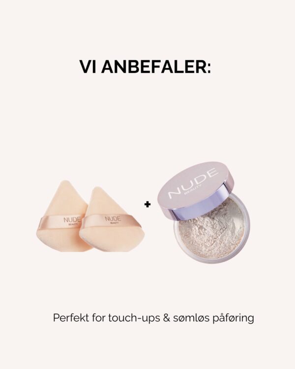 Triangle Powder Puff – Nude Beauty duo-pakke for pudder