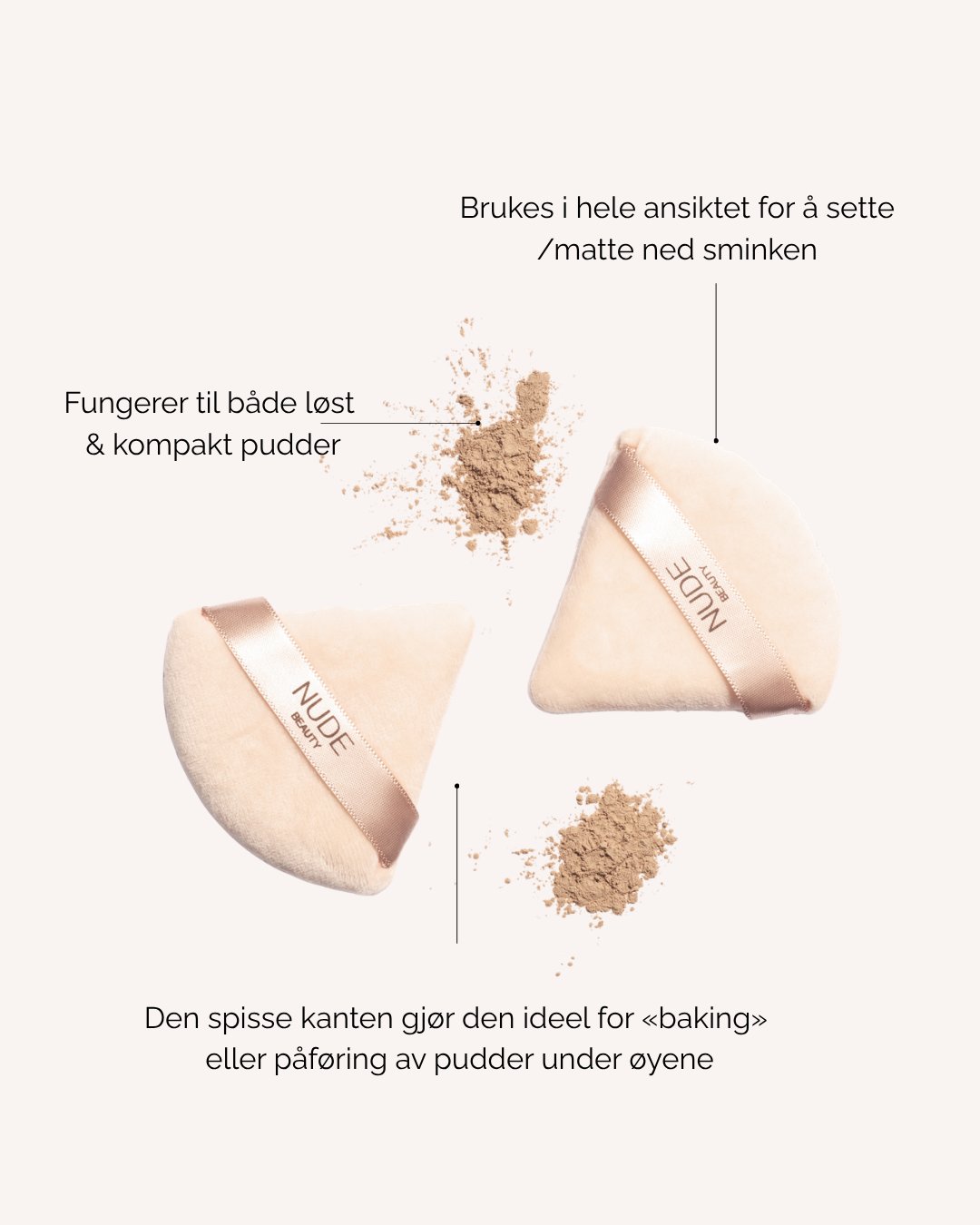 Nude Beauty Triangle Powder Puff – sminkesvamp for baking