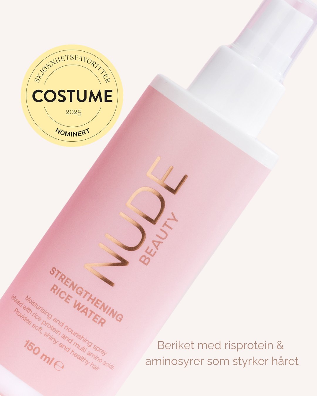 Nude Beauty Strengthening Rice Water – styrker hårstrå