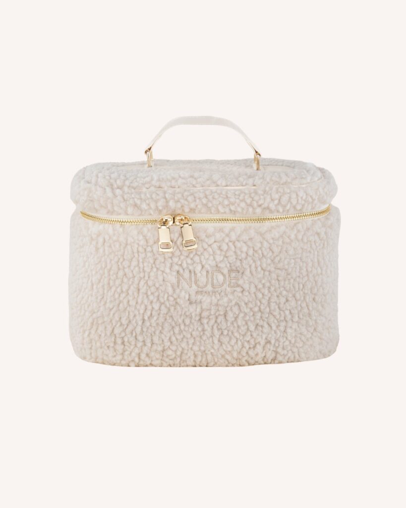 Nude Beauty Cosmetic Bag Beige – beige teddy toalettmappe