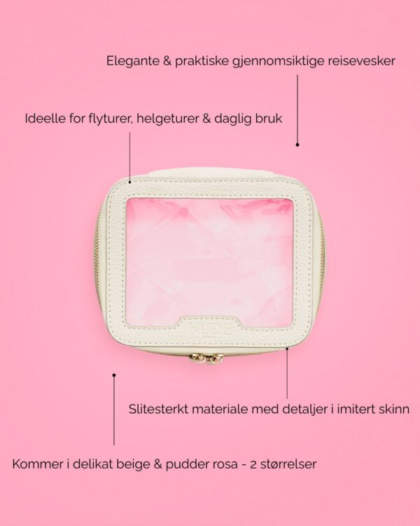 Nude Beauty Travel Bag Beige Small – elegant reisemappe