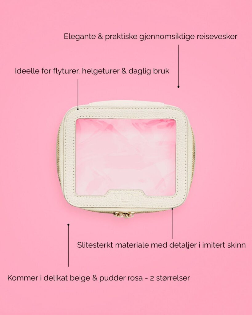 Nude Beauty Travel Bag Beige Small – elegant reisemappe