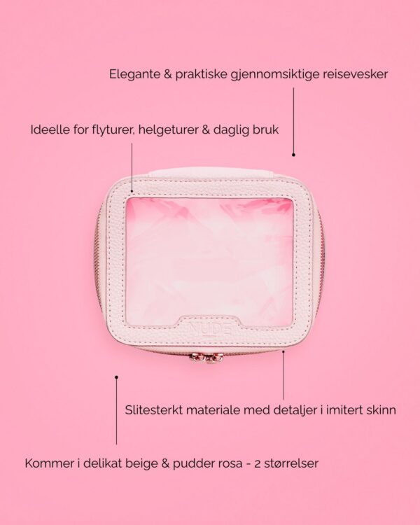 Nude Beauty Travel Bag Pink Small – elegant reisemappe