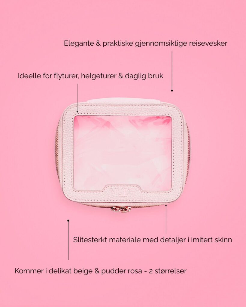 Nude Beauty Travel Bag Pink Small – elegant reisemappe