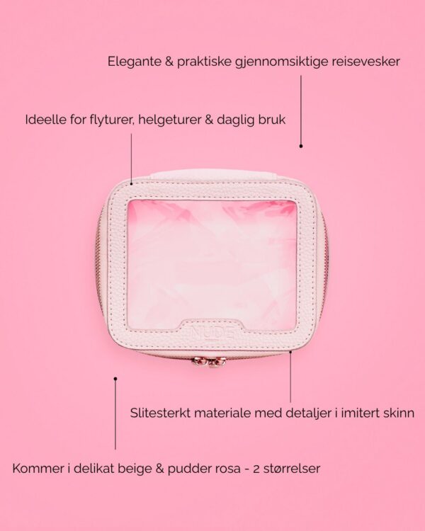 Nude Beauty Travel Bag Pink Small – elegant reisemappe