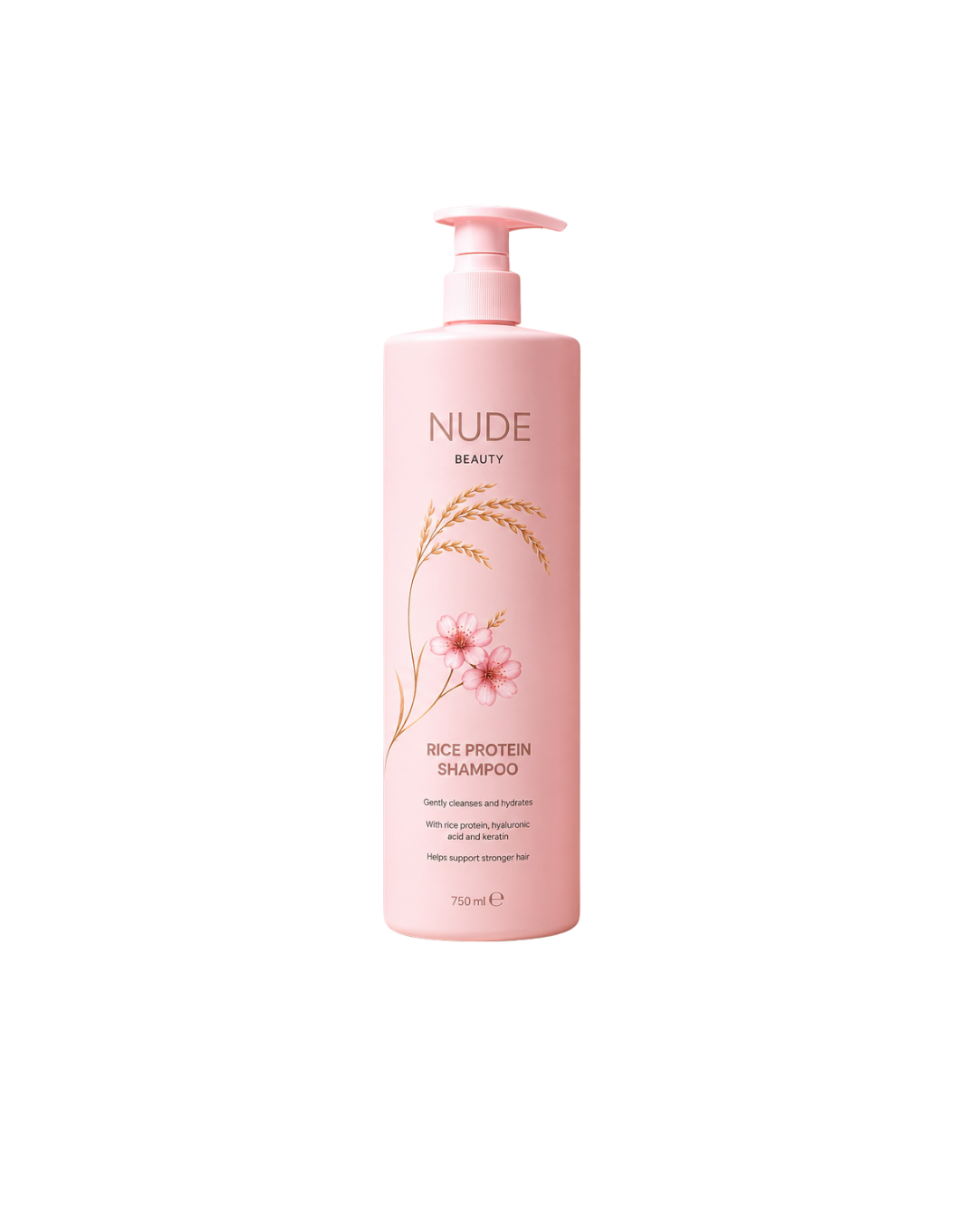 Nude Beauty Rice Protein Shampoo 750 ml - Bilde 1