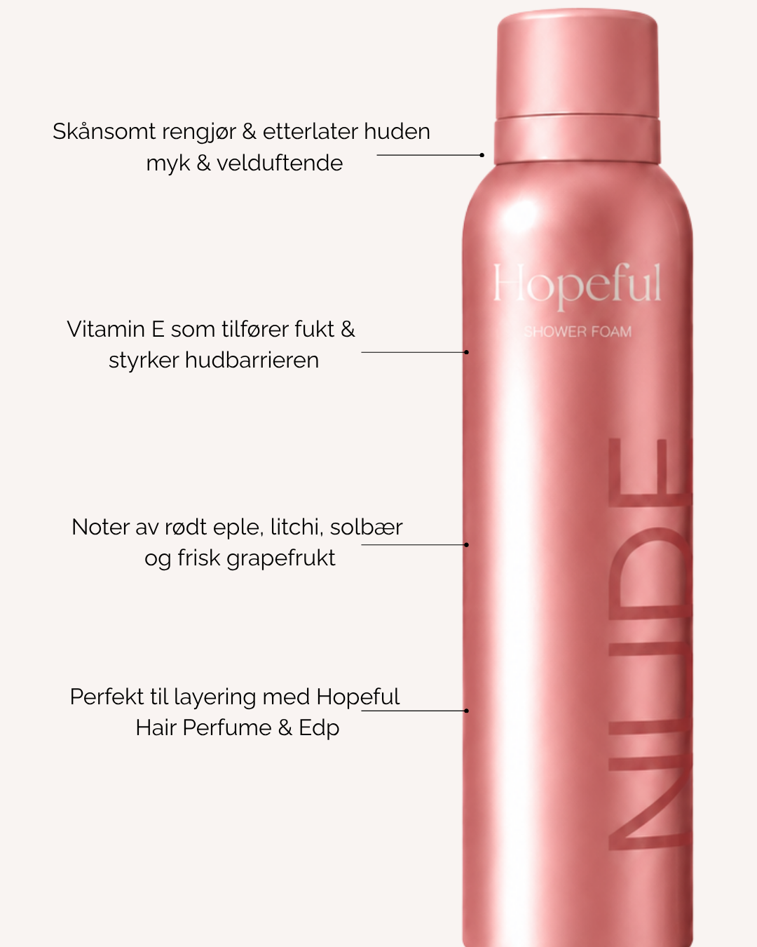 Nude Beauty Hopeful Shower Foam - Bilde 9