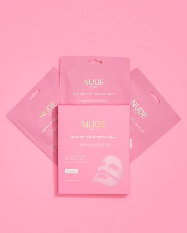 Nude Beauty Heavenly Pink Hydrogel Mask 3 pk